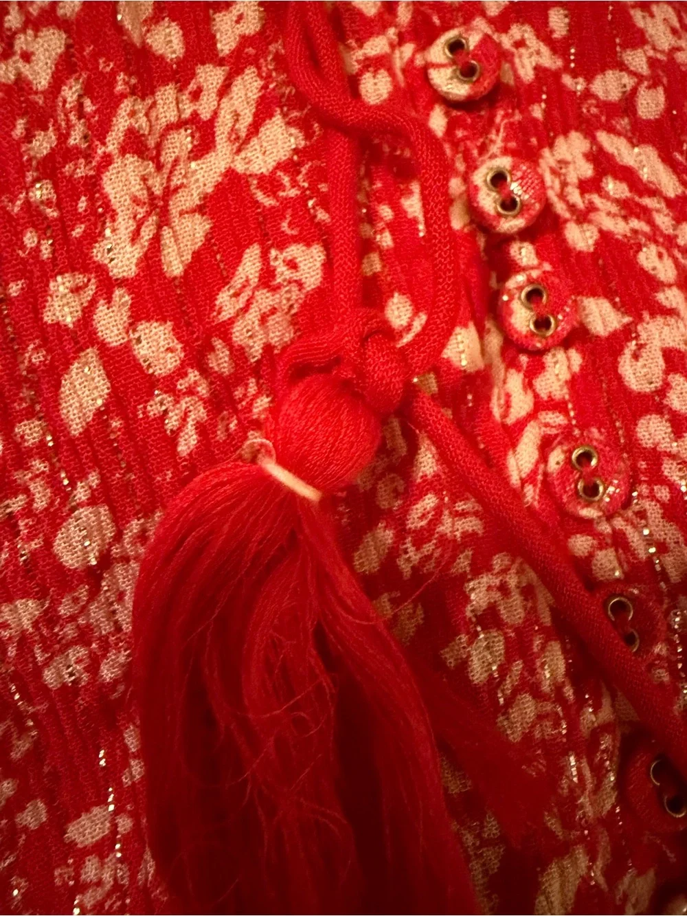 Goa Paris Collection Red Dress with tassels - Picture 5 of 8